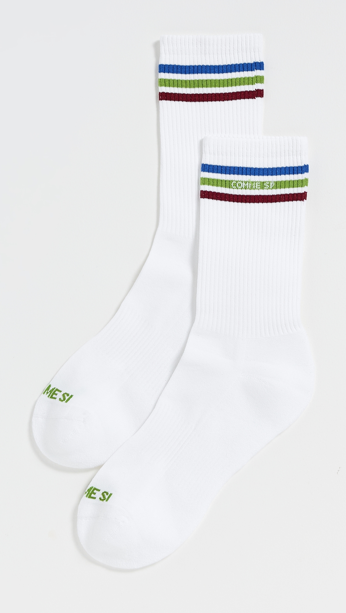 The Tennis Sock White w/ Multi