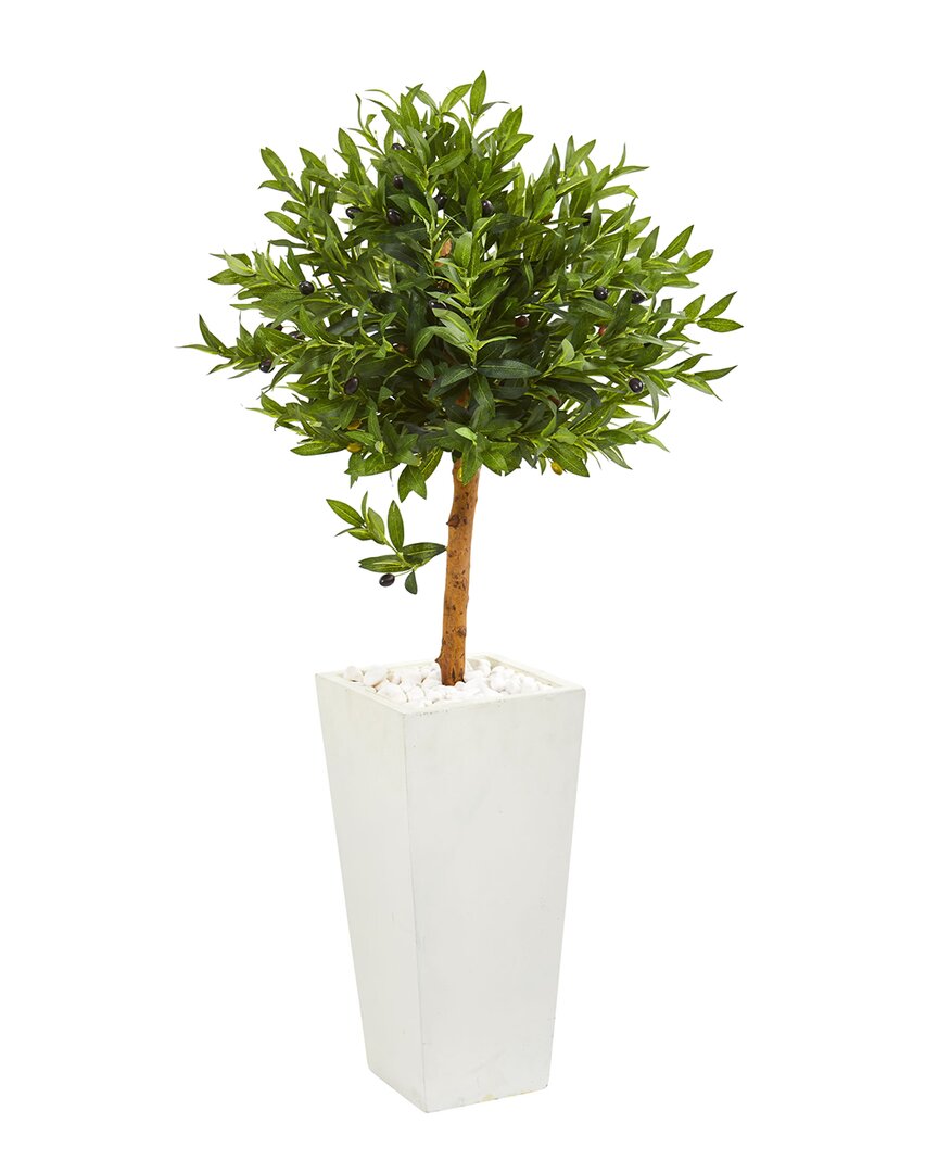4Ft Olive Topiary Uv-Resistant Artificial Tree In Planter (Indoor/Outdoor)