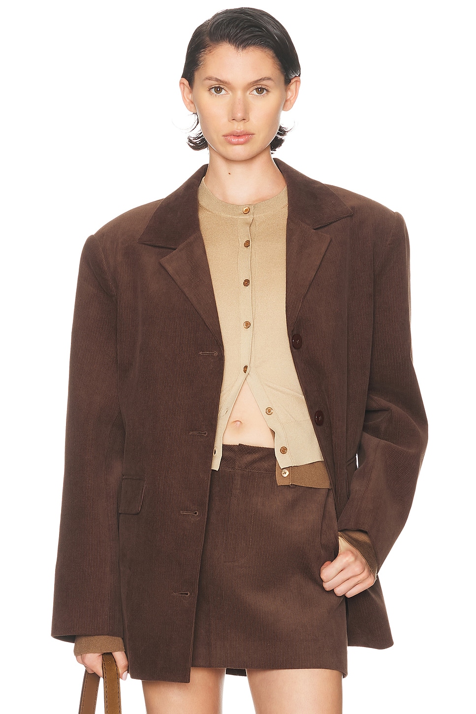 SER.O.YA Hera Blazer in Chocolate.  XS. Also in L, M