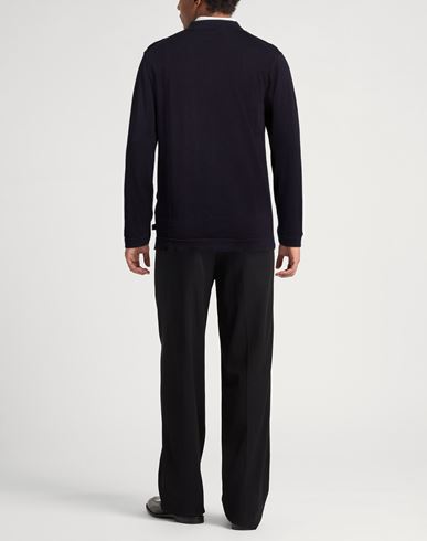 Man Cardigan Midnight blue Size M Cotton, Silk