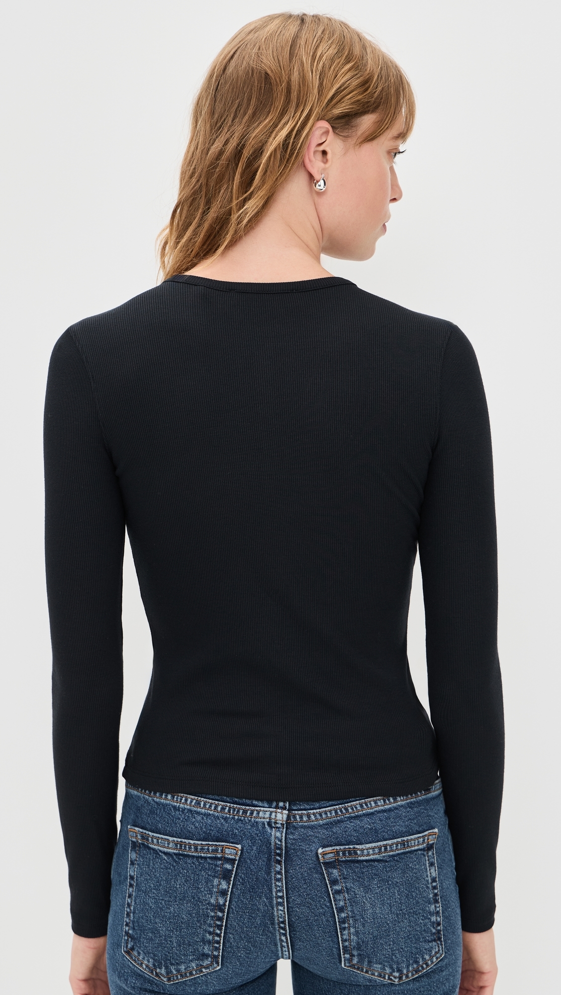 The Rib Splay Top Black