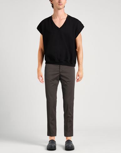 Man Pants Dark brown Size 32 Cotton, Elastane
