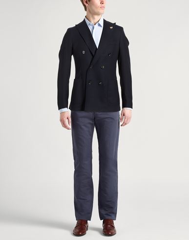 Man Blazer Midnight blue Size 40 Virgin Wool, Polyester, Elastane