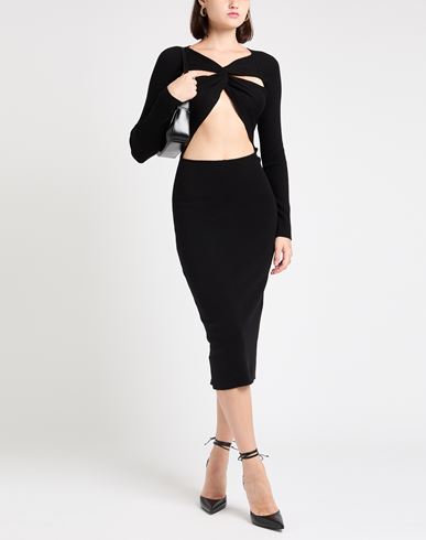 Woman Midi dress Black Size 2 Viscose, Polyester, Polyamide