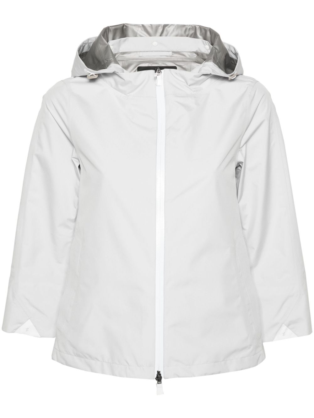 Logo-print hooded jacket - Black