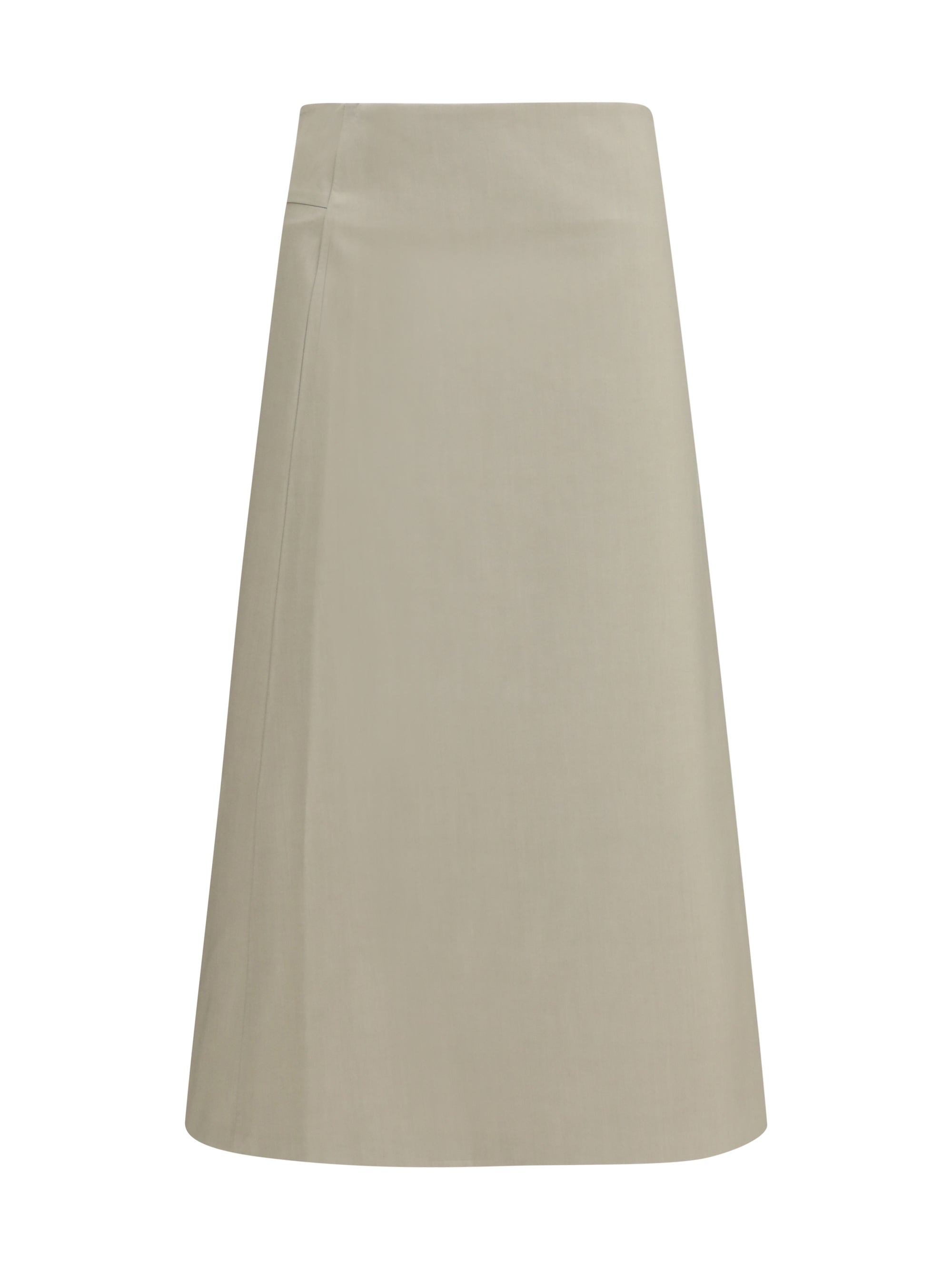 Bonded Cotton Skirt — Beige