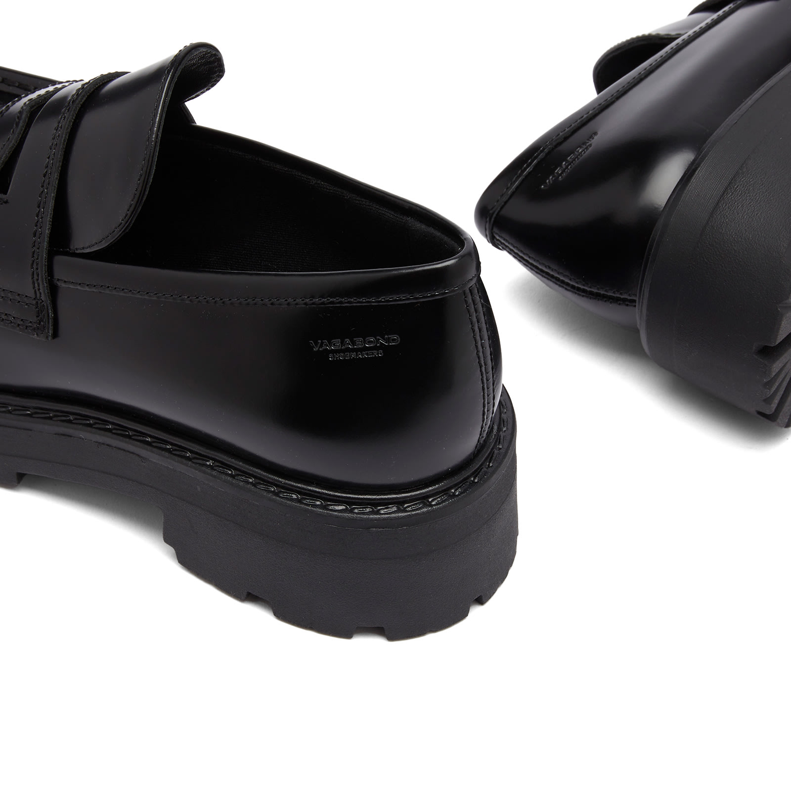 Women's Shoemakers Cosmo 2.0 Chunky Leather Loafers in Black