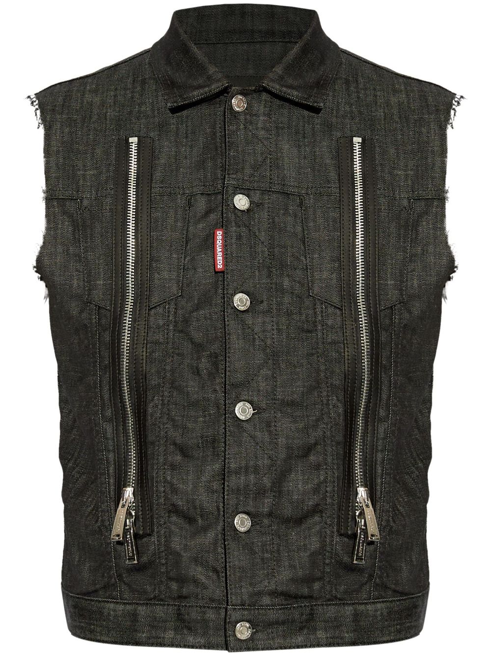 Denim gilet - Black