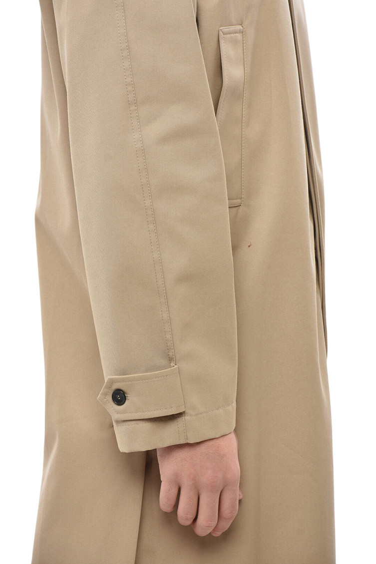 Beige Single Breasted Trench Coat
