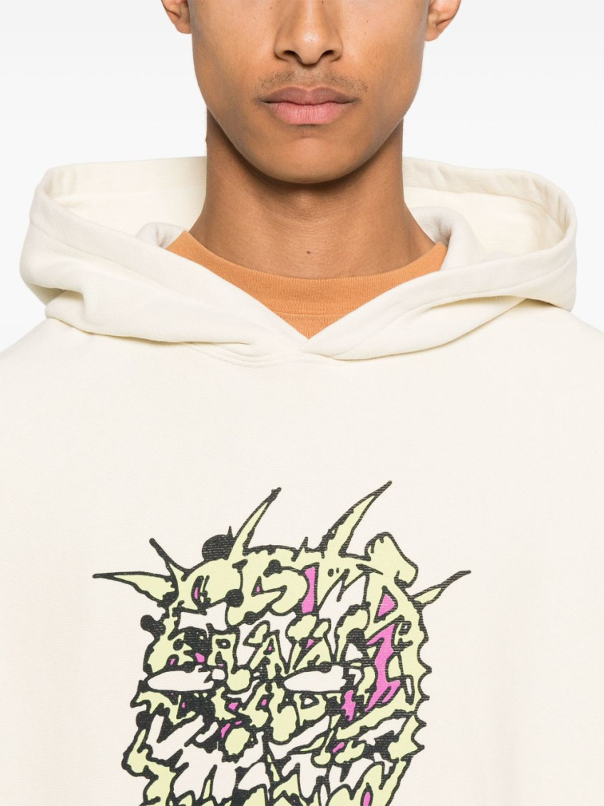 White Scrambled Head hoodie