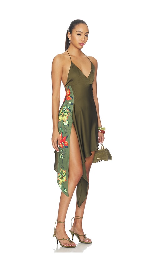 Juliet Johnstone THE SPLIT PETAL ドレス - Olive. XS. Also - S