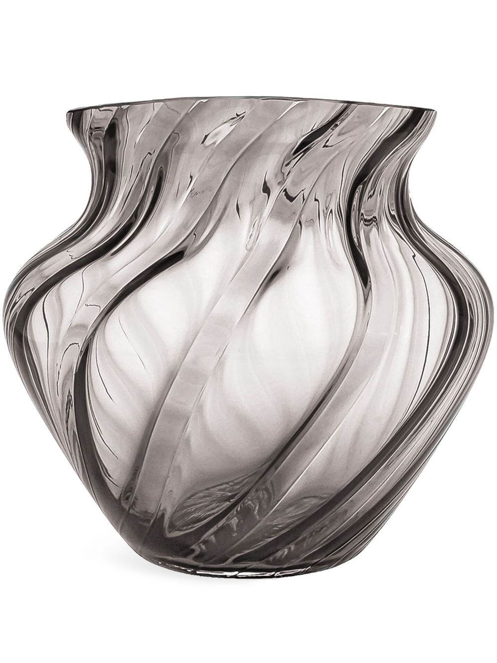 Marika glass vase (22cm x 23cm) - Black