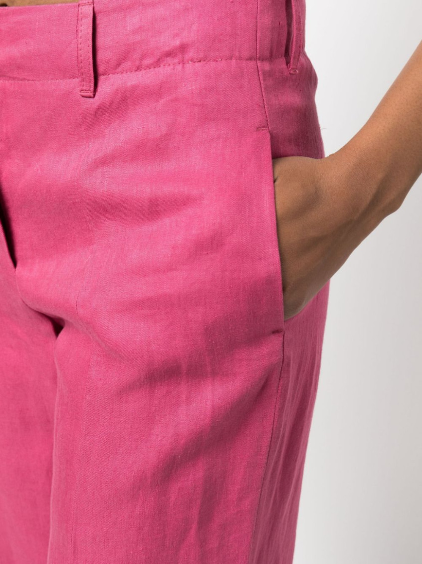 - Wide-leg Linen Trousers