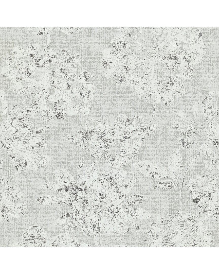 Brewster A-Street Prints Kala Platinum Floral Wallpaper