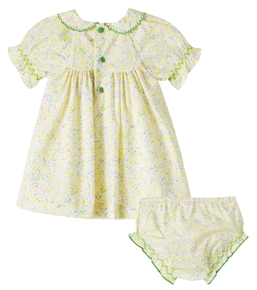 Baby Palma cotton dress and bloomers set