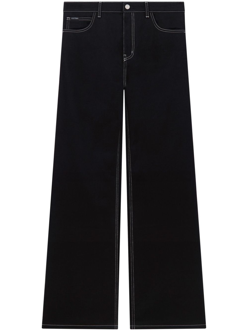 Mid-rise wide leg jeans - Black