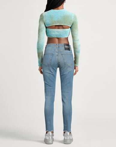 Woman Jeans Blue Size 26 Cotton, Elastane