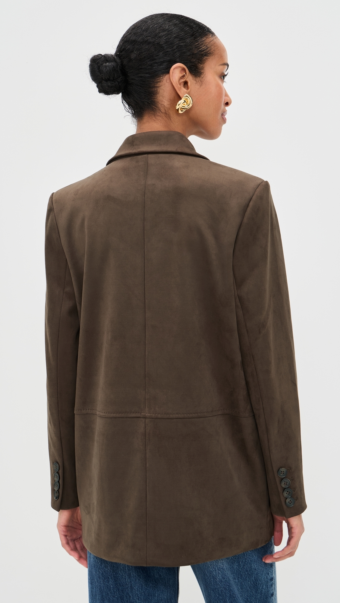 Blair Faux Suede Blazer Coffee