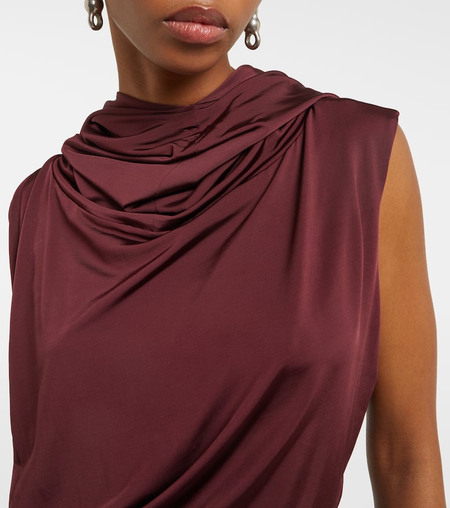 Hooded draped minidress
