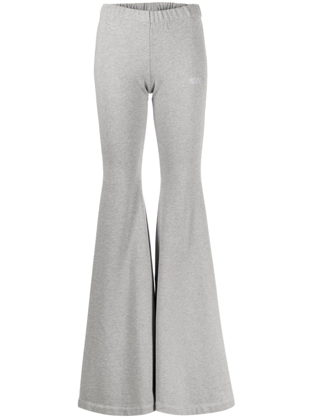 Logo-print flared leggings - Grey