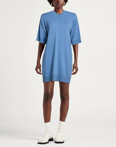 Woman Mini dress Light blue Size 4 Cotton
