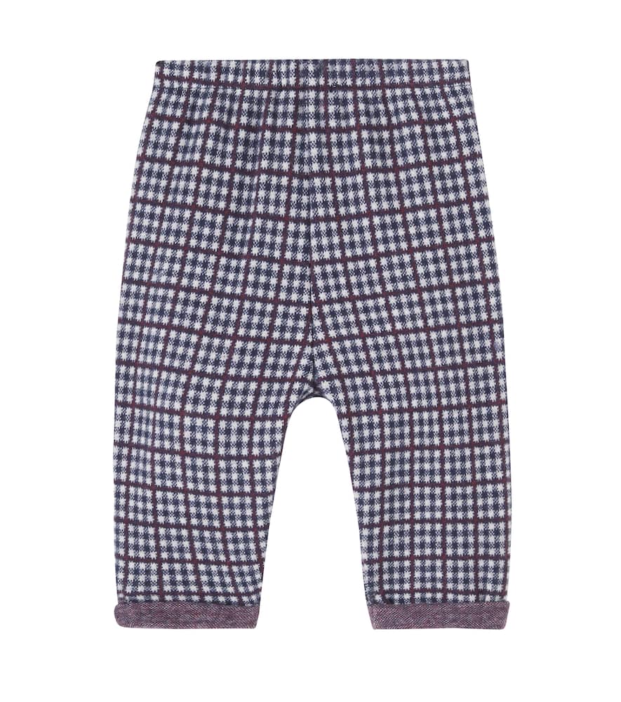 Baby Simon checked cotton-blend pants