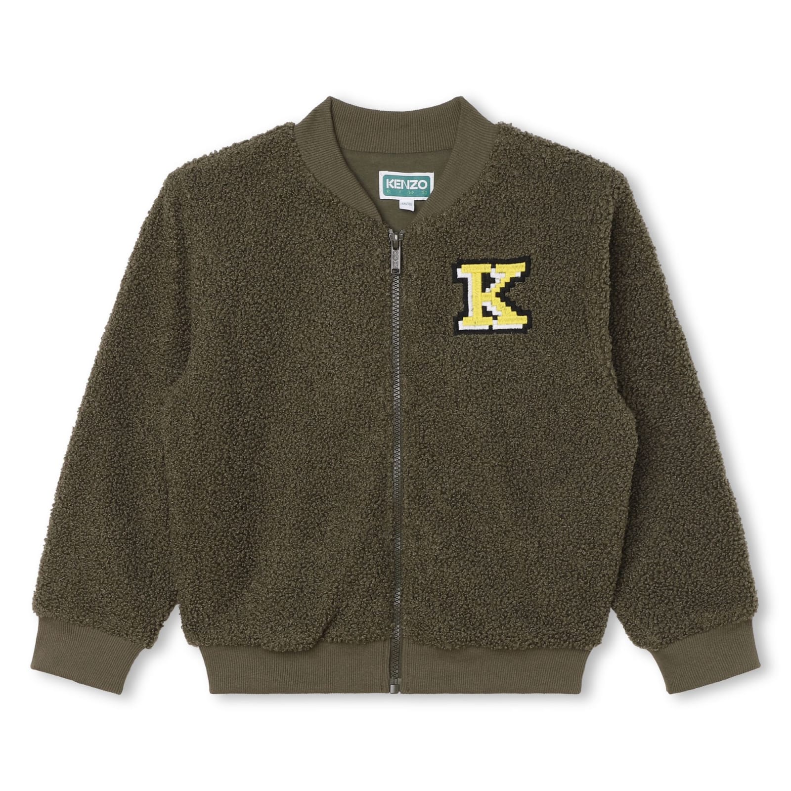 Logo-embroidered bomber jacket - Green