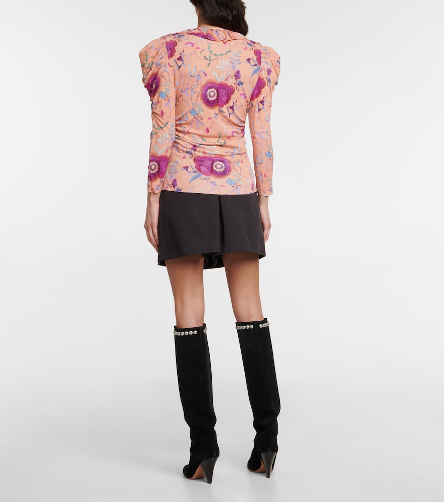 Isabel Marant Jen floral velvet top