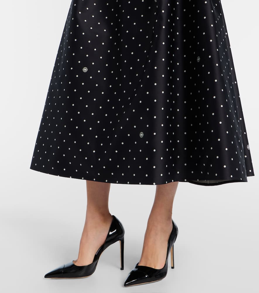 Polka-dot midi dress