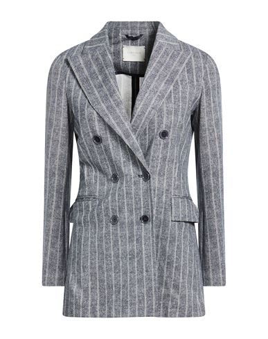 Woman Blazer Midnight blue Size 10 Cotton, Elastane