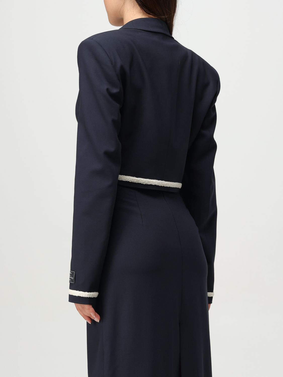 MSGM cropped blazer - Brown