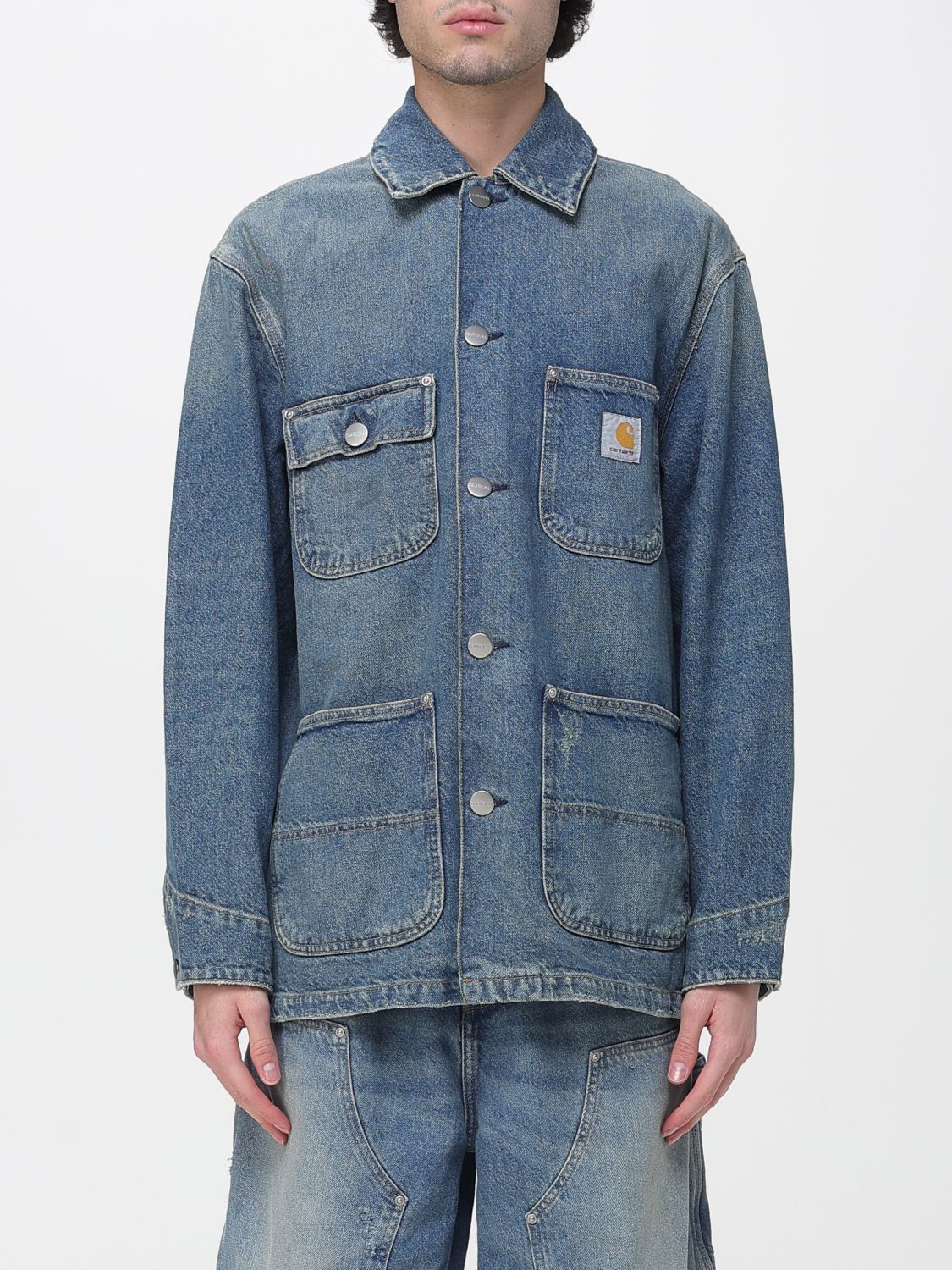 Jacket Men color Denim