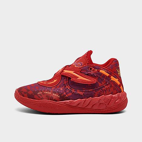 Big Kids LaMelo Ball MB.05 Basketball Shoes in Red/Magenta Gleam/Fluro Orange