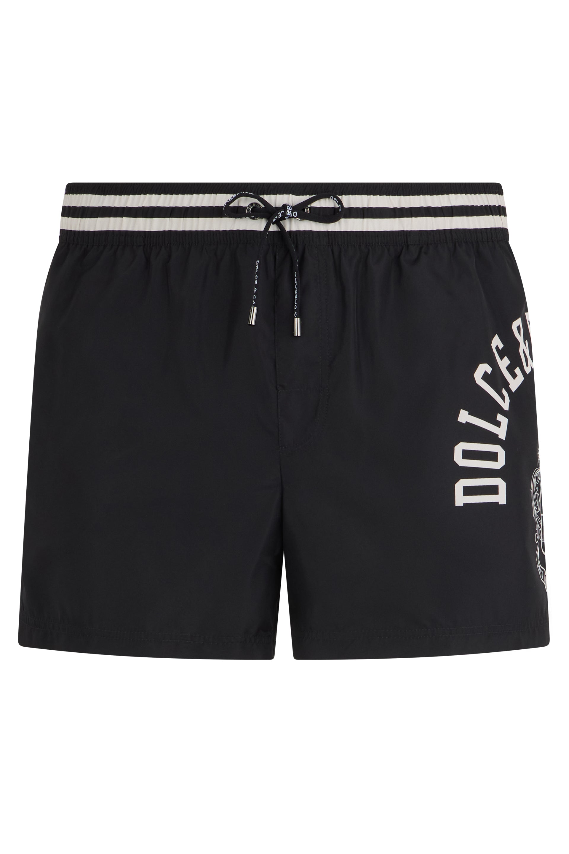 Marine Print Swim Shorts with Drawstring