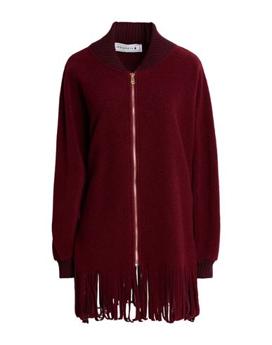 Woman Coat Burgundy Size ONESIZE Polyester, Wool