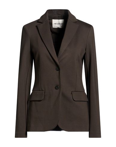 Woman Blazer Chocolate brown Size 10 Viscose, Nylon, Elastane