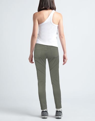 B. yu Woman Pants Military green Size M Cotton, Elastane