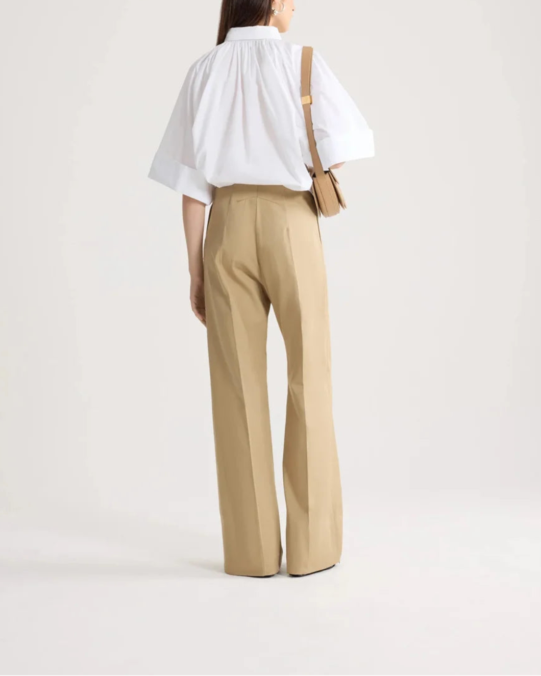 Organic Cotton Voluminous Short-Sleeved Blouse