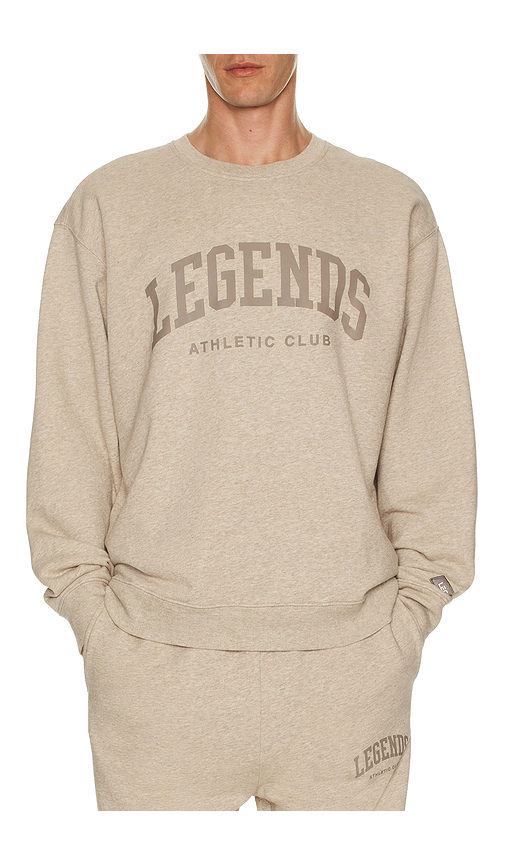 Legends Fairfax Varsity Crew Sweatshirt in Brown. L. Also in