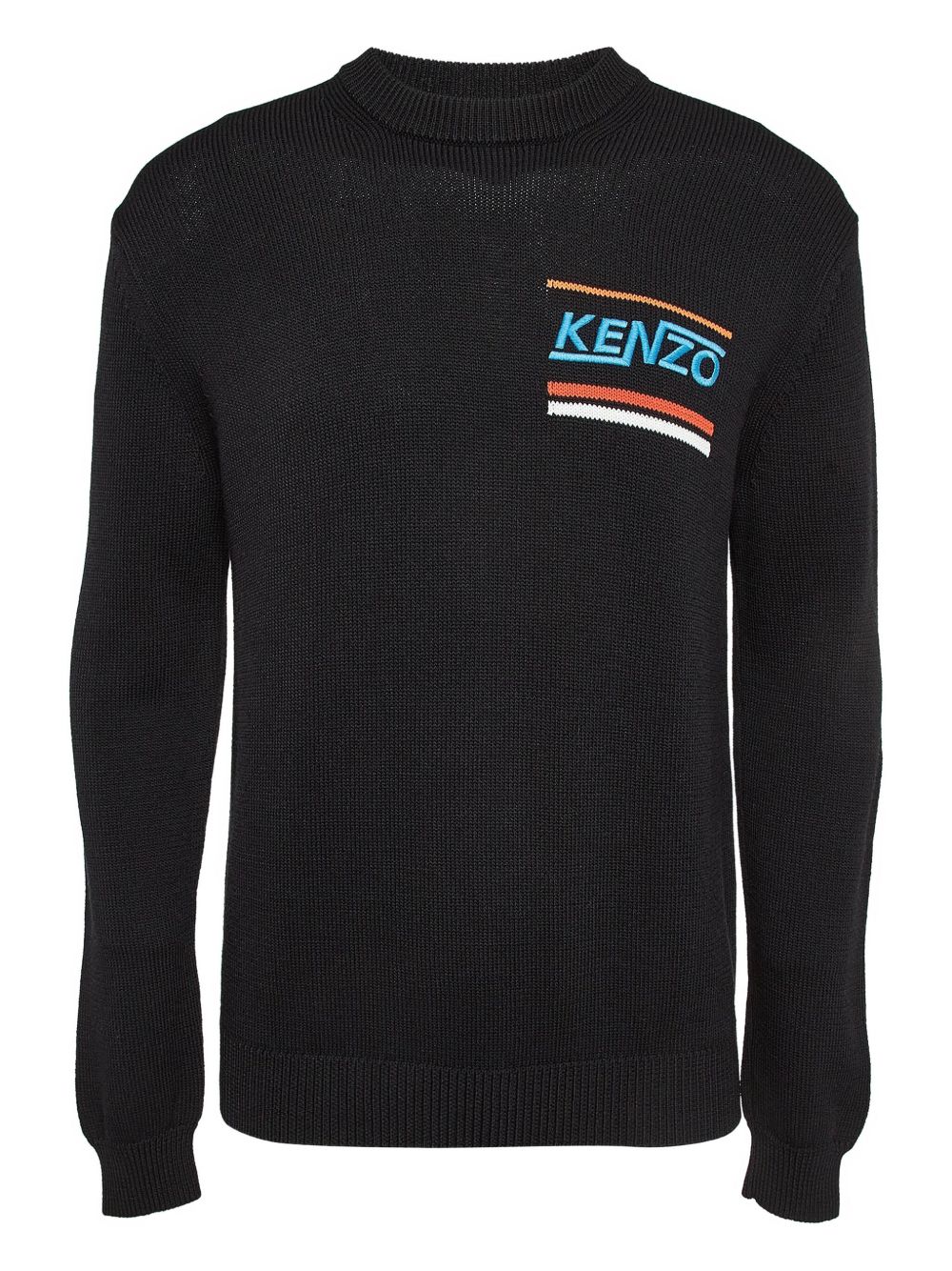 Logo-embroidered sweater - Black