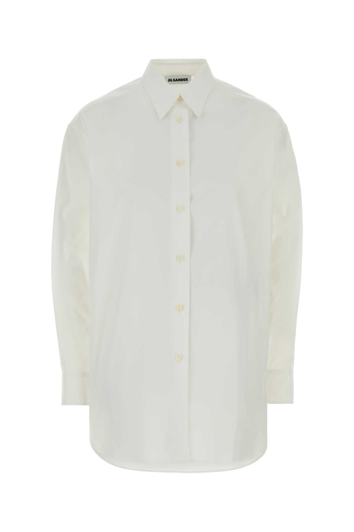 White Poplin Oversize Shirt