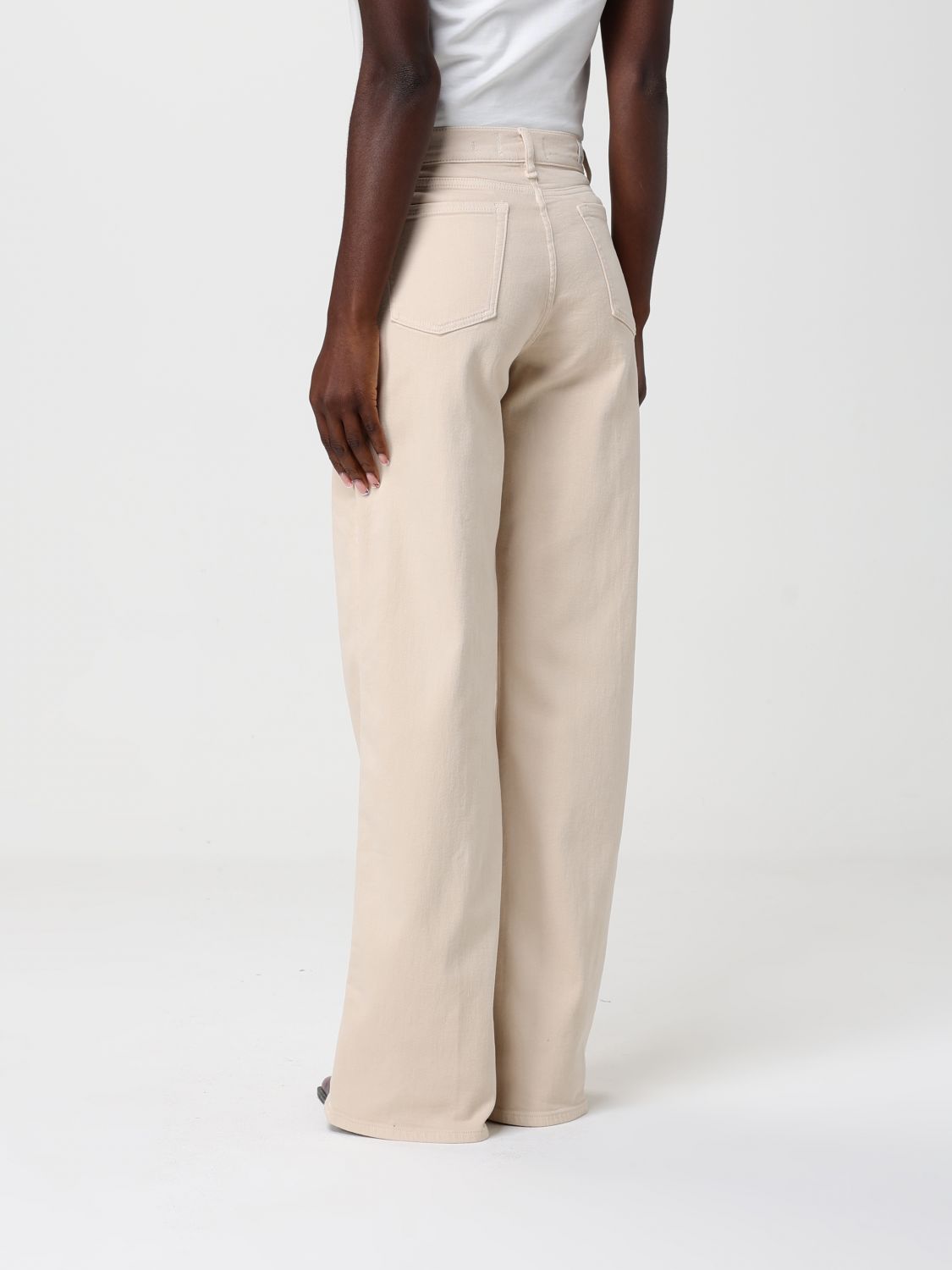 Jeans Woman color Beige