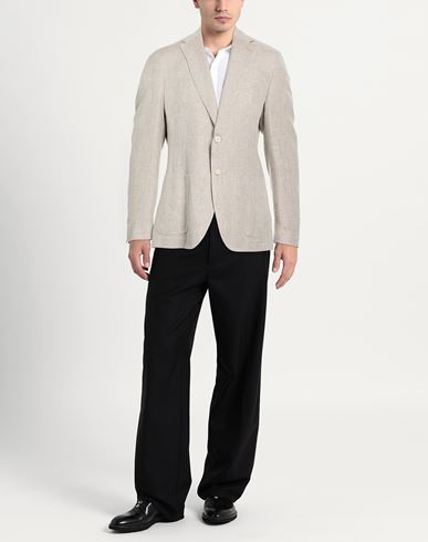 Man Blazer Light brown Size 42 Linen, Wool, Silk