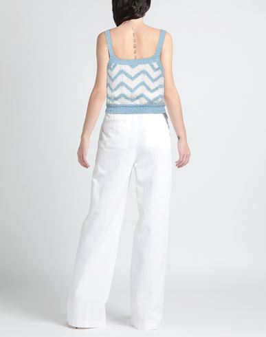 Woman Top Sky blue Size 4 Cotton, Polyester
