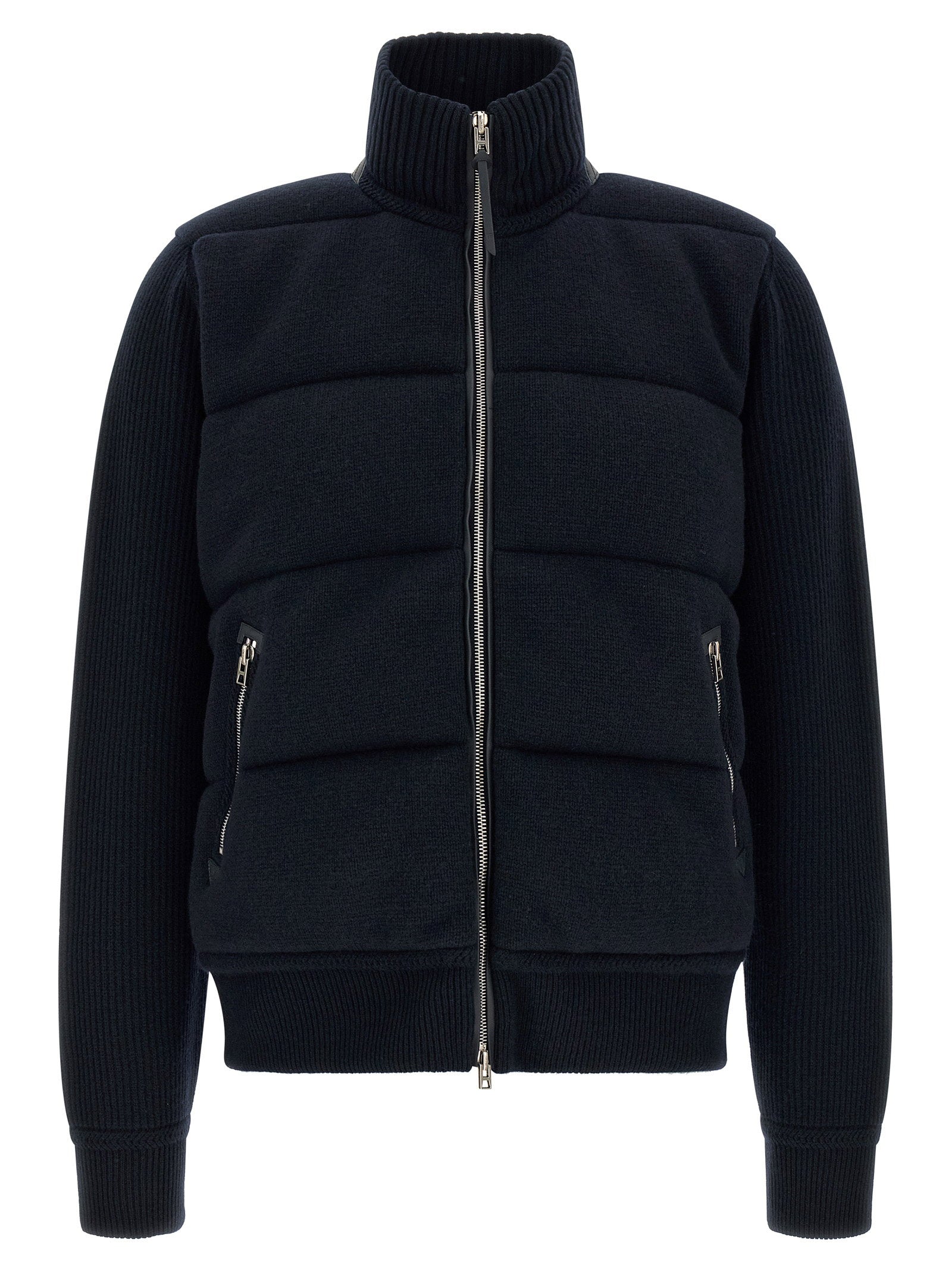 Padded Virgin Wool Jacket — Black