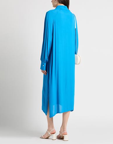 Woman Midi dress Azure Size 10 Rayon