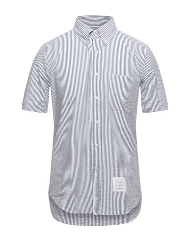 Thom Browne Man Shirt Blue Size 0 Cotton