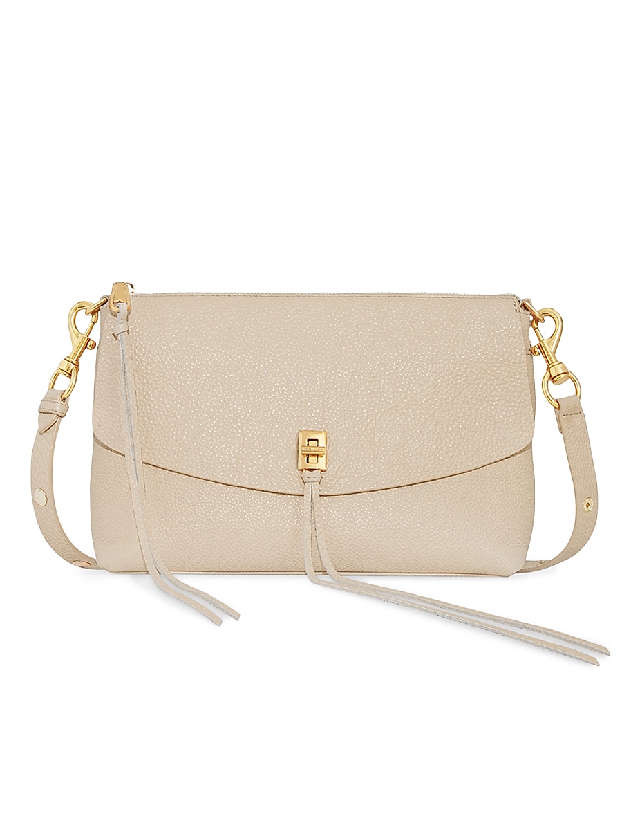 Women's Darren Leather Shoulder Bag - Stone