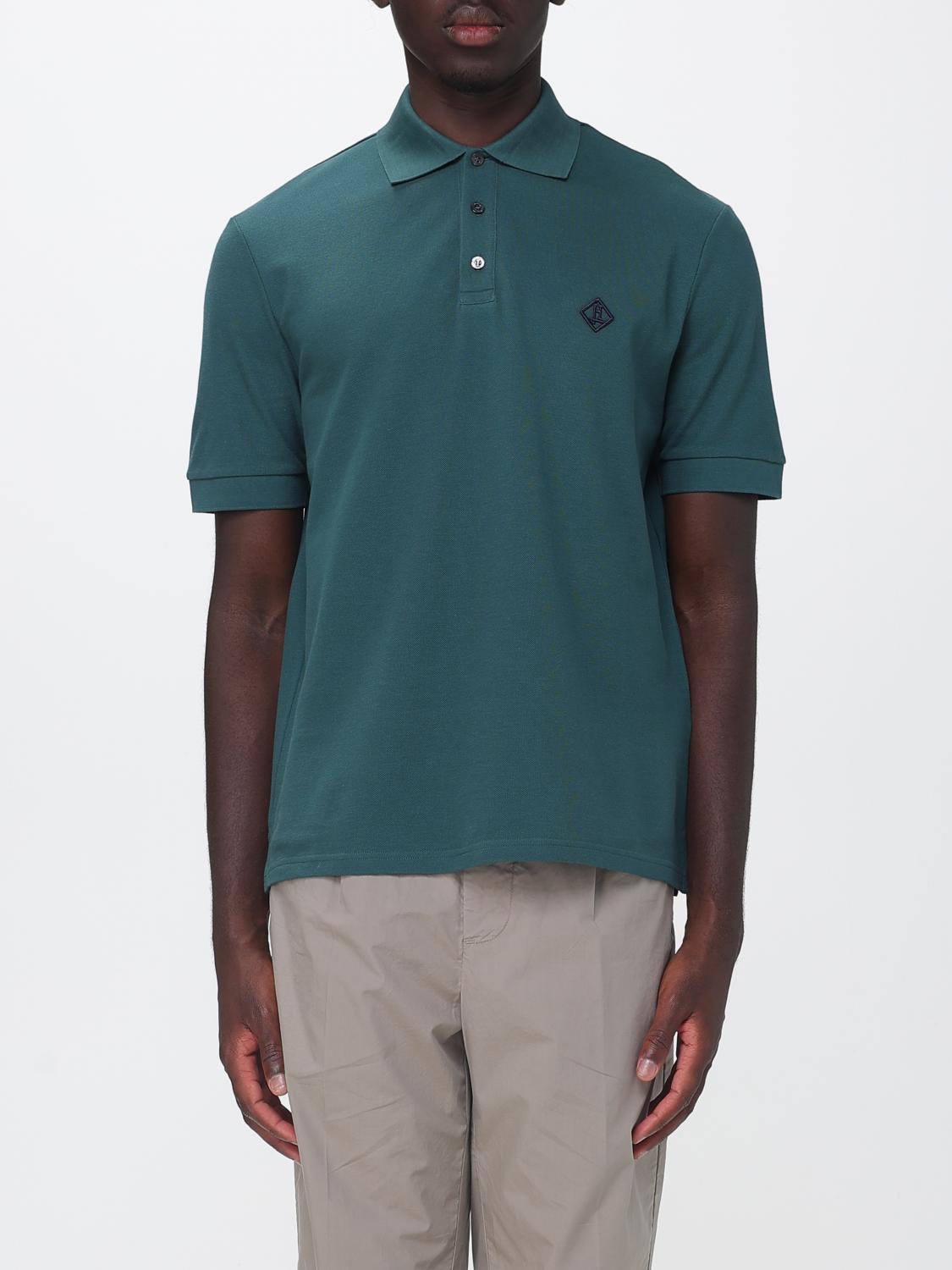 Polo Shirt Men color Green