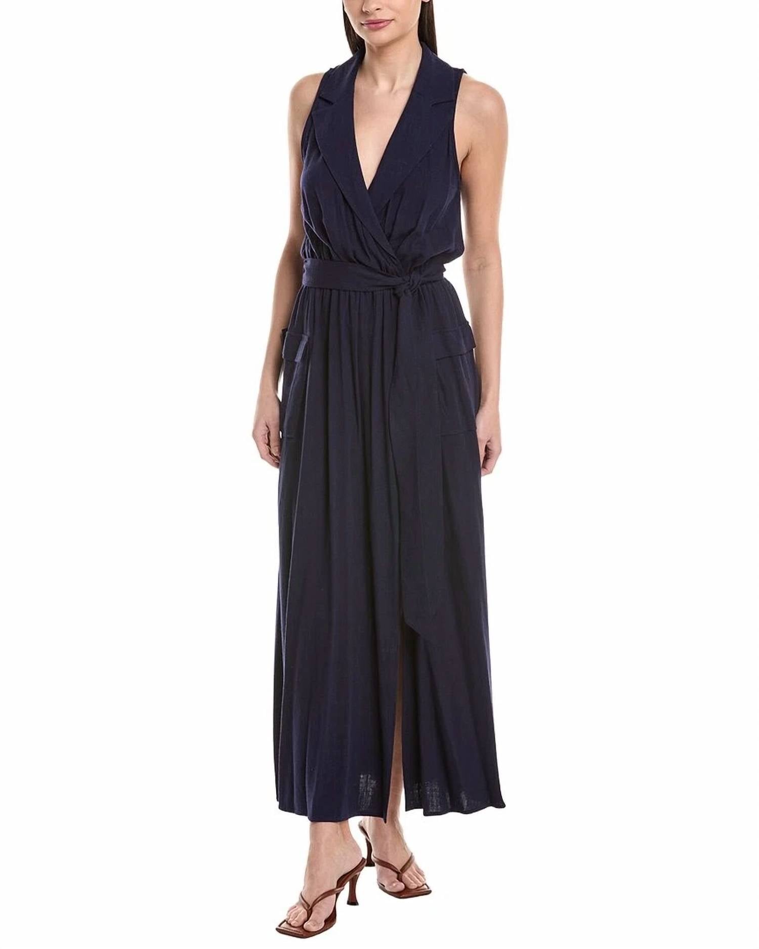 Mayer Military Maxi Dress In Midnight